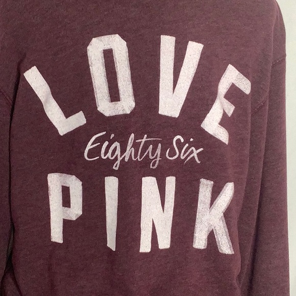 Pink Victoria’s Secret Burgundy 1/4 Zip Pullover Size XS - Picture 15 of 16